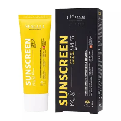 کرم ضد آفتاب فاقد رنگ آقایان SPF 55 سی گل حجم 50 گرم