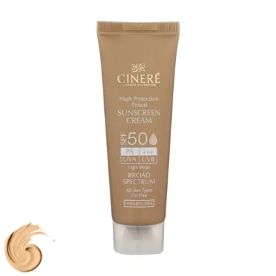 کرم ضد آفتاب رنگی سینره با SPF50 و فاقد پارابن حجم 50 میلی لیتر✔